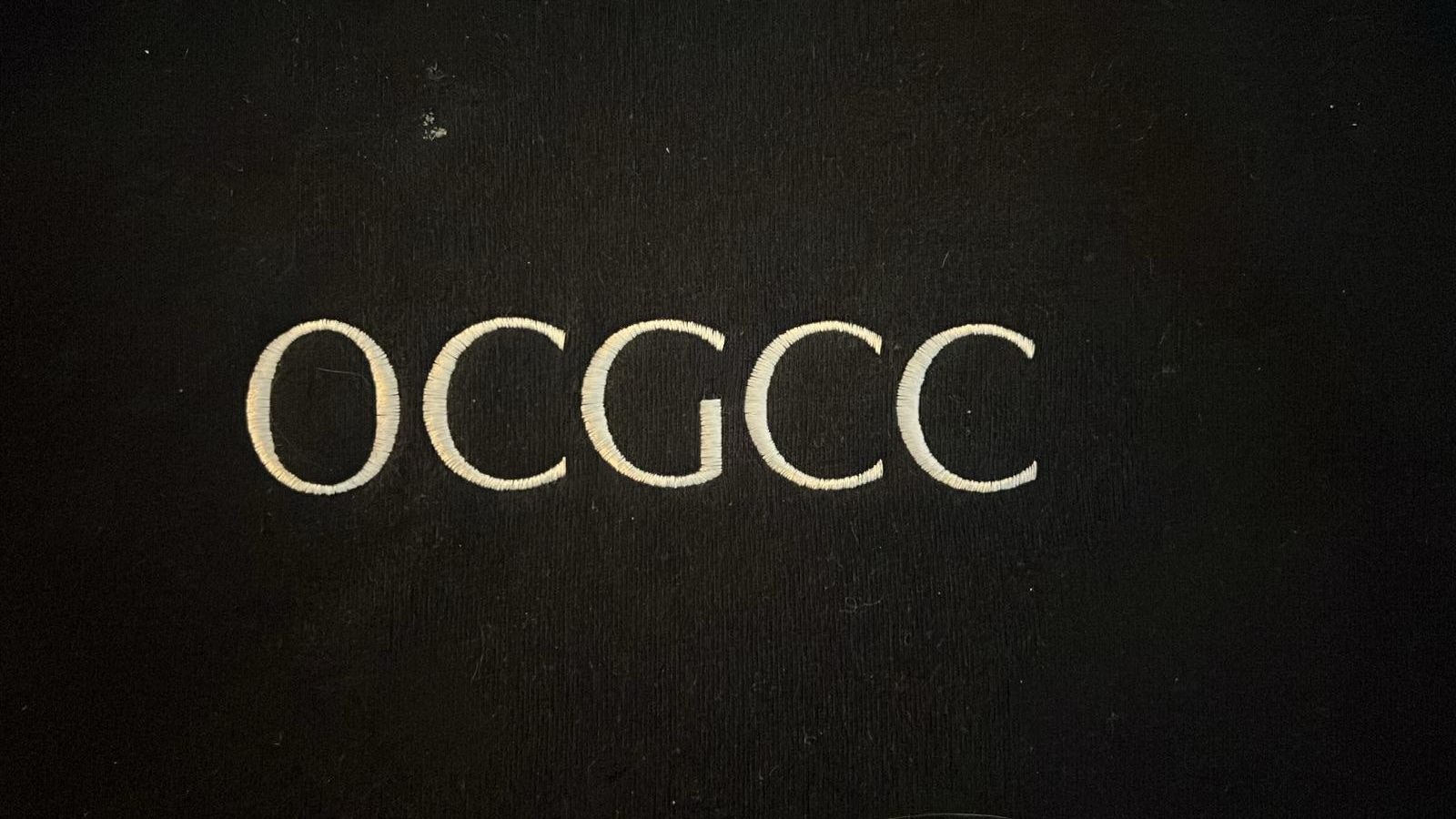 OCGCC, stitched — the hoodie batch arrives