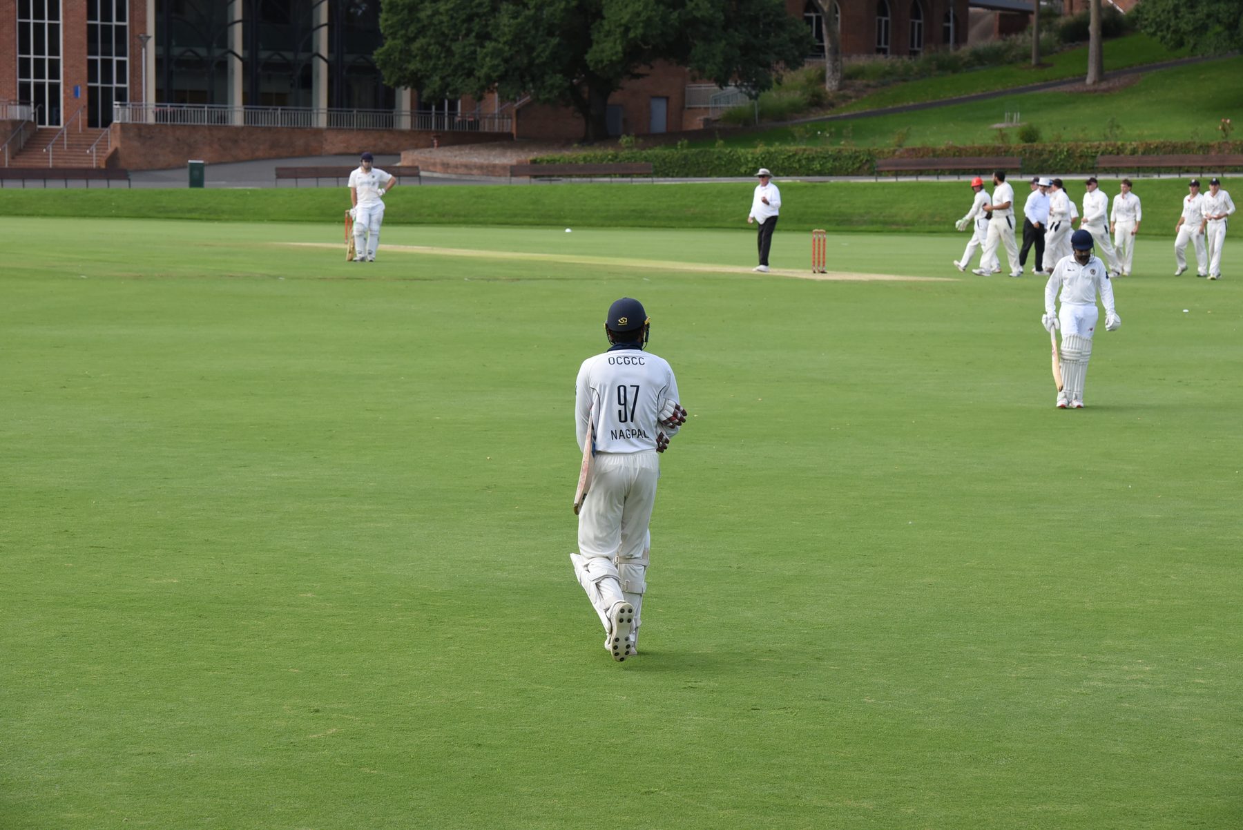 Walking out to bat, Grand Final day