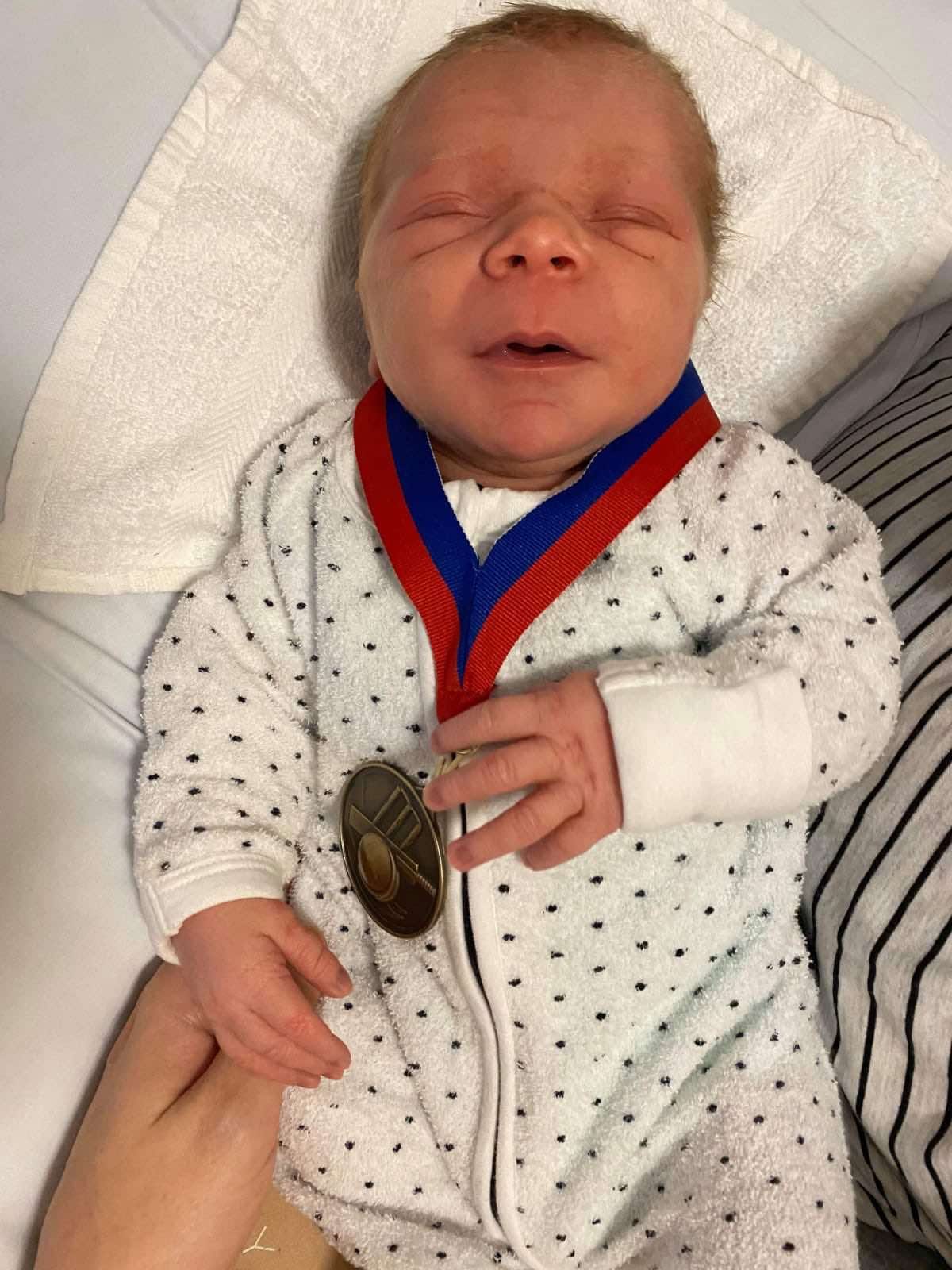 The next generation — a premiership medal in safe hands